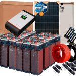 Kit Solar Autoconsumo 2000w 48v Controlador Panel Cables Baterías Opzs