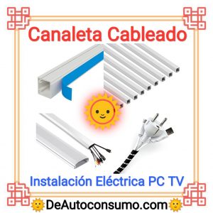 Canaleta Cableado Instalación Eléctrica Cables PC TV