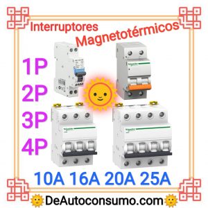 Interruptores Magnetotérmicos Unipolares Bipolares Tripolares Tetrapolares