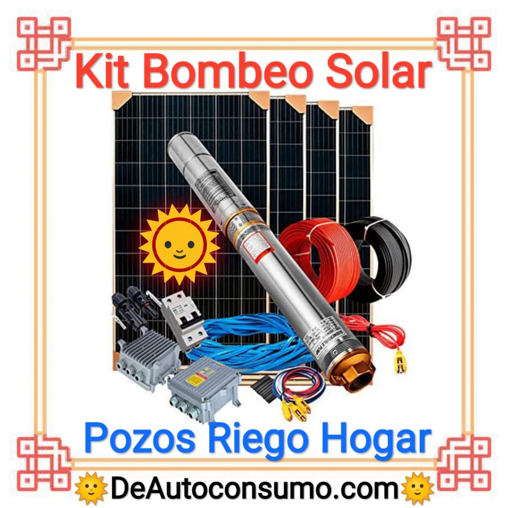 Kit Bombeo Solar Pozos Riego Hogar
