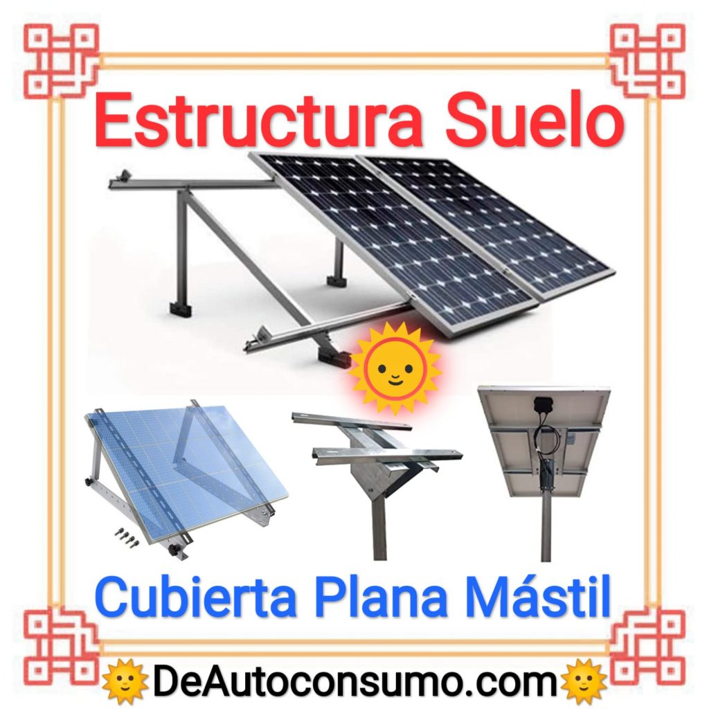 Estructura Suelo Placas Solares Cubierta Plana Mástil
